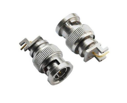 bnc接头母头黑色塑料外壳弯式50欧姆pcb板