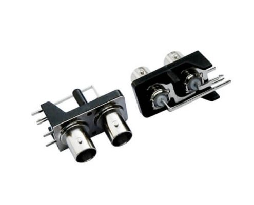 有线电视头母头弯式50欧姆射频同轴PCB板端