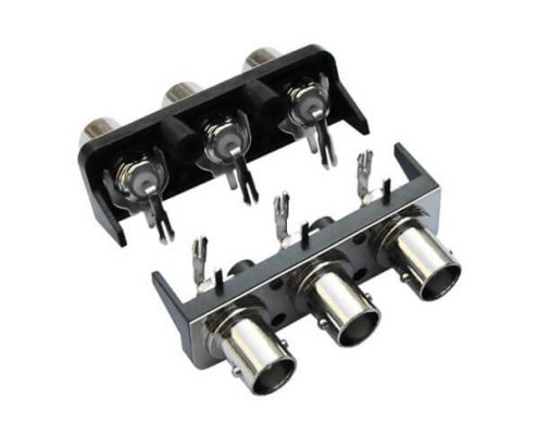 bnc接头母头 直式射频同轴 锌合金 PCB板端