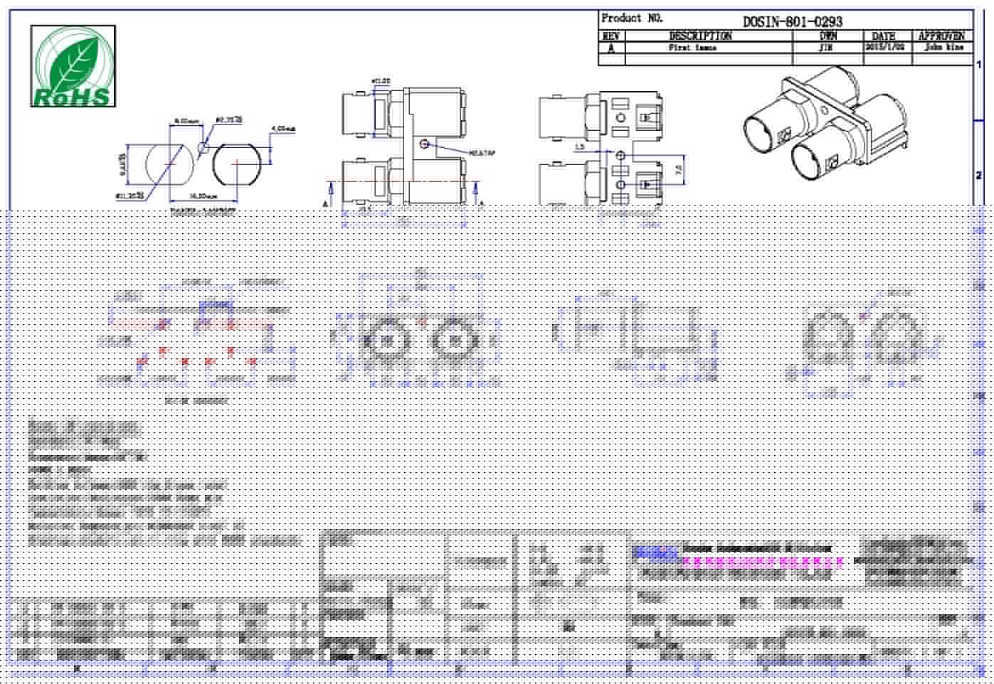 bnc90度弯头连接器母头穿墙面板安装焊接接线