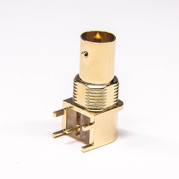 BNC视频接头连接器弯式母头穿墙插板面板安装