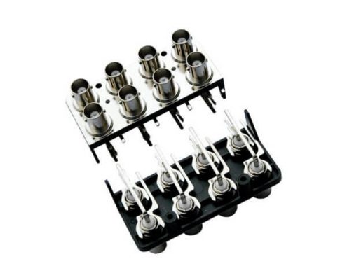 rca 母头 8同轴 锌合金 50欧姆弯式 BNC连接器PCB板端