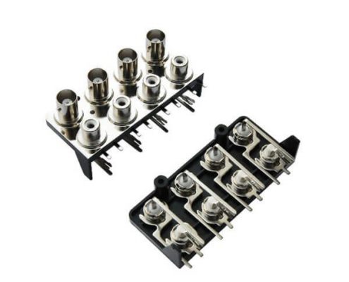 pcb连接器头 弯式母头 BNC射频同轴带RCA