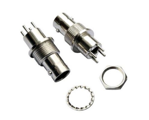 bnc同轴连接器 直式穿墙 母头锌合金 PCB板