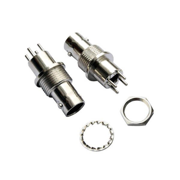 bnc同轴连接器 直式穿墙 母头锌合金 PCB板