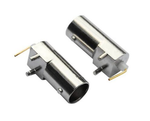 bnc 连接器 90度射频同轴 母头锌合金 PCB插座板