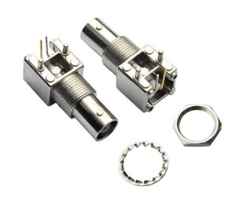 连接器 pcb 弯式母头穿墙 BNC射频同轴