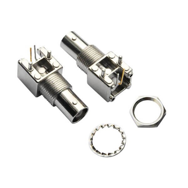 连接器 pcb 弯式母头穿墙 BNC射频同轴