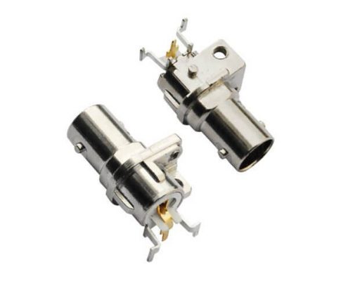 pcb板连接器 弯式母头 BNC射频同轴