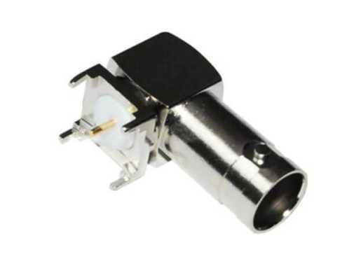 高频同轴连接器BNC 弯式方形5引脚 母头 PCB板端