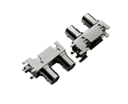 bnc同轴接口 弯式射频同轴锌合金 母头PCB板端