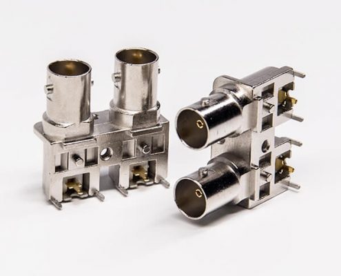 母头弯式射频同轴BNC连接器PCB板端
