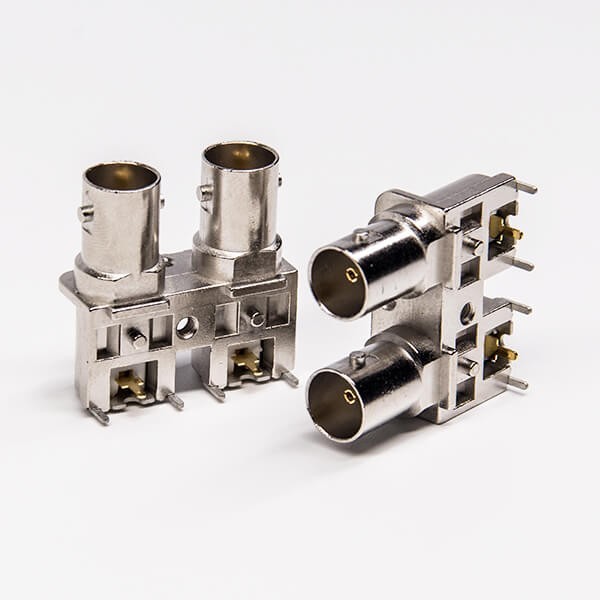 母头弯式射频同轴BNC连接器PCB板端