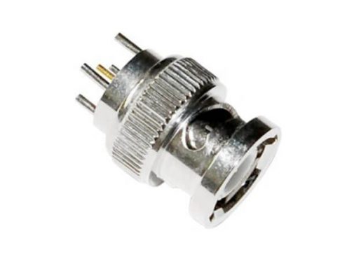 BNC直式锌合金 反极插头射频同轴连接器PCB板端