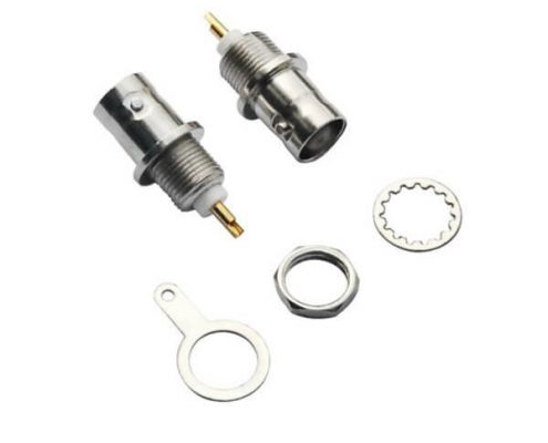 直式穿墙BNC射频同轴连接器母头电缆