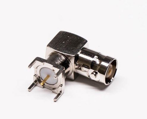 bnc 连接器 90度母头插孔接PCB板接头