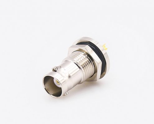 BNC连接器面板安装防水母头前锁穿墙直式接线焊接