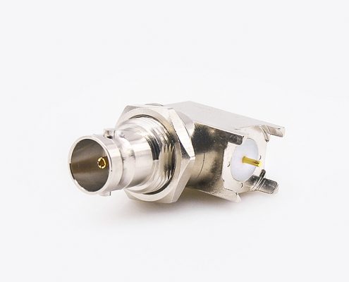 75ΩBNC连接器母头直式前锁穿墙PCB安装插孔