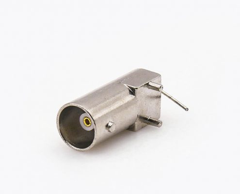 BNC引脚连接器母头弯式75ΩPCB安装插孔