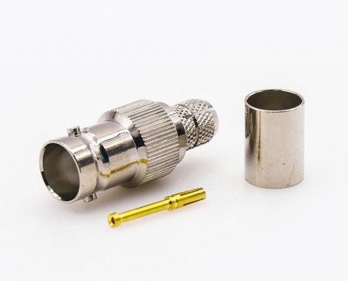 压接SYV-75-5-1接线的BNC连接器75Ω母头直式