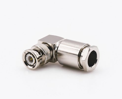 RG8BNC连接器公头弯式接线螺母锁紧