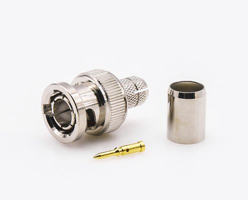 用于RG6的BNC连接器压接75Ω直型公头接线