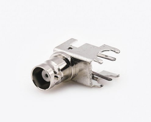 BNCPCB连接器母头弯式卡板