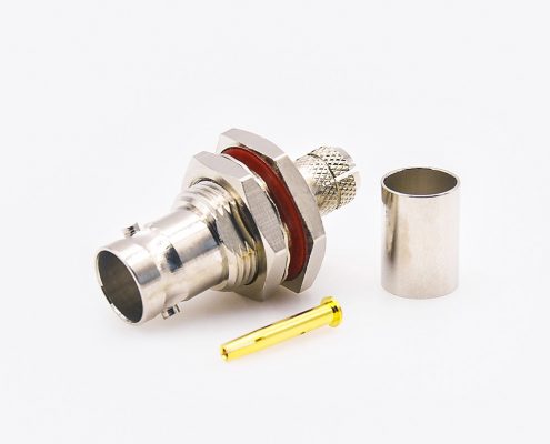 用于SYV-75-5-1的BNC连接器母头直式面板安装前锁穿墙压接