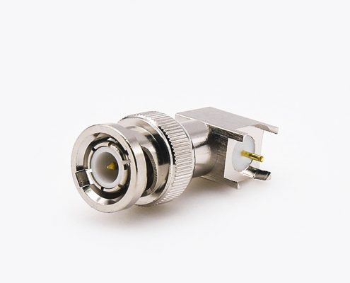 BNC插头连接器公头弯式PCB安装插孔