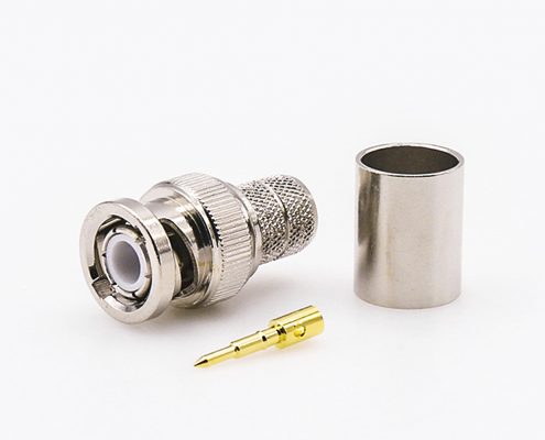 用于LMR400的BNC连接器压接公头直式接线安装压接