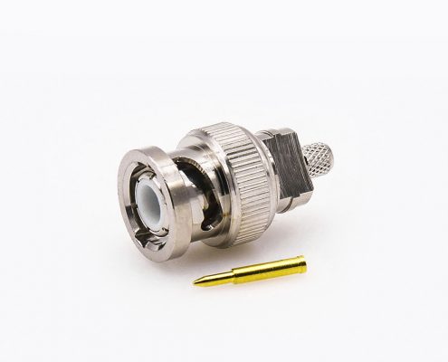 BNC连接器压接直型接线安装