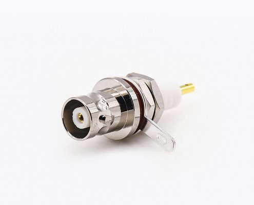 BNC连接器焊接类型防水母头直式面板安装后锁穿墙接线接地