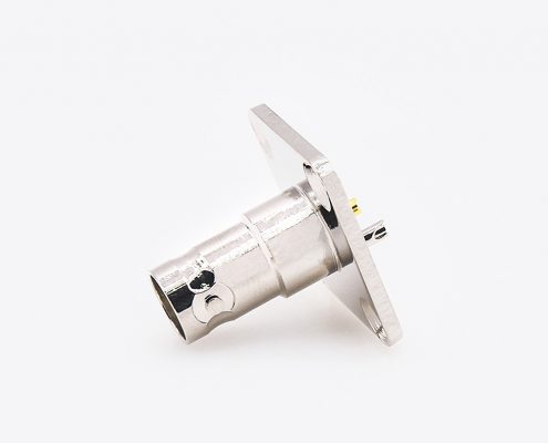 接线BNC连接器母头直式面板安装4孔法兰