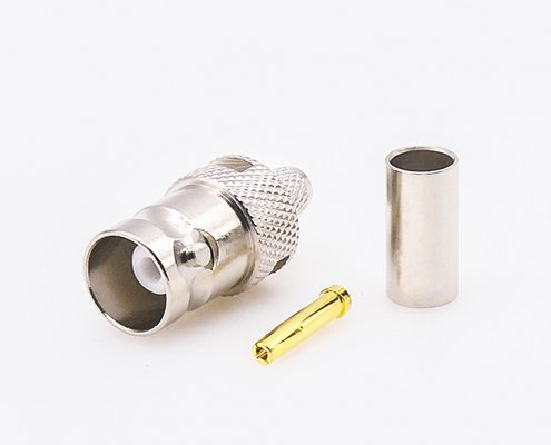 BNC连接器用于RG58接线母头直式接线压接
