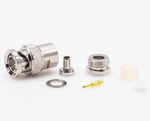 带螺丝端子的BNC连接器用于RG58/RG142的公头直式螺母锁紧