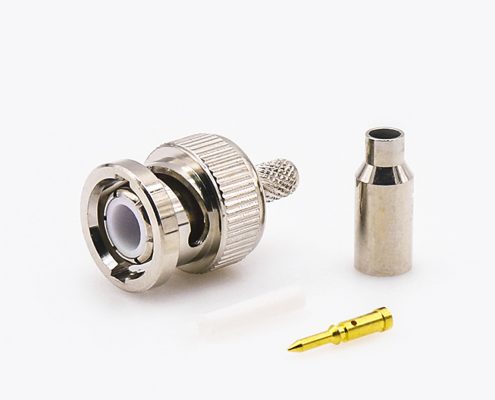 SYV-50-2-2的BNC连接器公头直接线压接