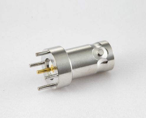 BNC连接器50Ω母头直式式PCB安装插孔