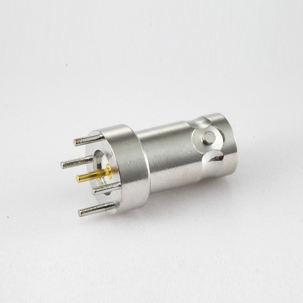 BNC连接器50Ω母头直式式PCB安装插孔
