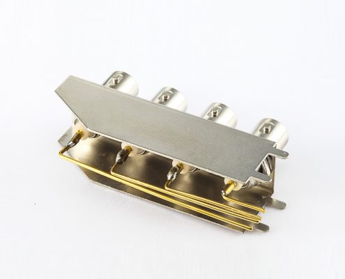 弯式BNC连接器用于PCB四排母头插孔50ohm