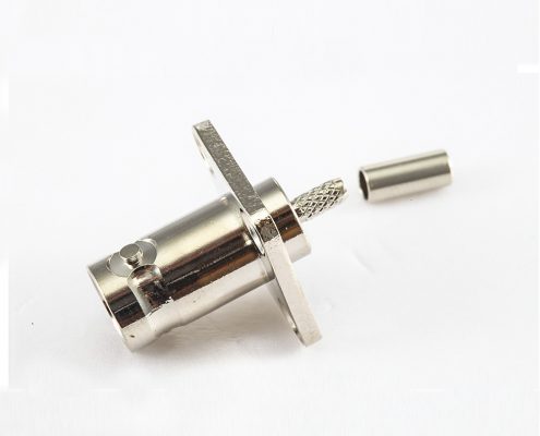 BNC 母头直式带法兰压接RG174/RG316电缆