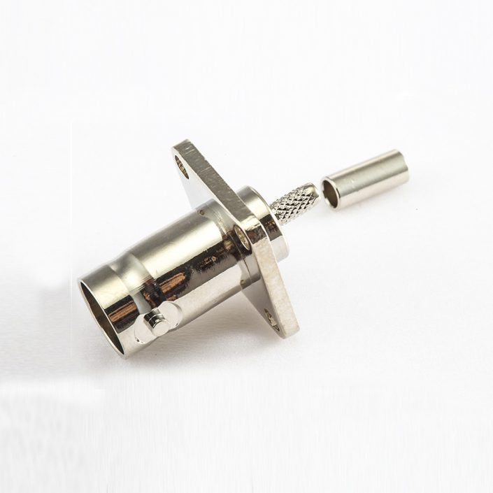 BNC母头直式带法兰压接RG174/RG316电缆 BNC母头直式带法兰压接RG174/RG316电缆