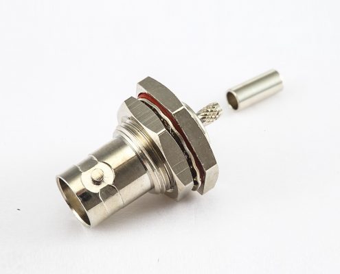 BNC 母头直式带螺母压接RG174/RG316电缆