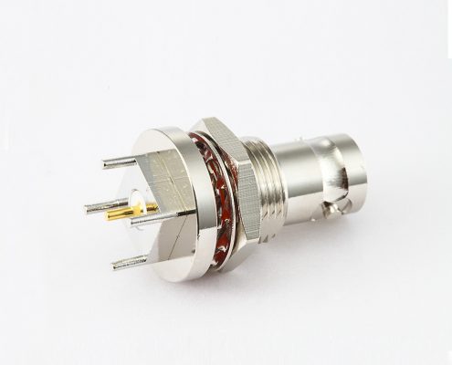 BNC50欧姆母头直式焊接PCB板座子