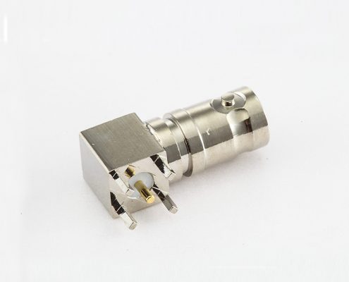 BNC连接器50欧姆母头弯式焊接PCB板的座子