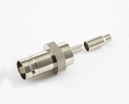 BNC 75Ω母头直式压接RG179/1.5C-2V电缆