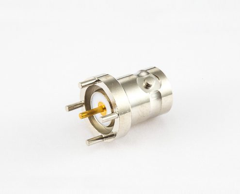BNC连接器50Ω母头直式焊接PCB板座子