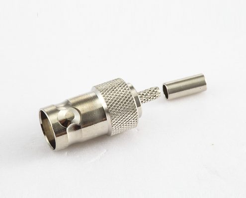 BNC母头直式压接RG174/RG316电缆