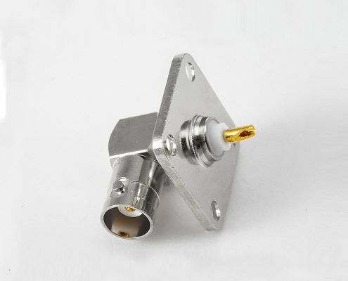 BNC 50欧姆母头弯式法兰盘式座子