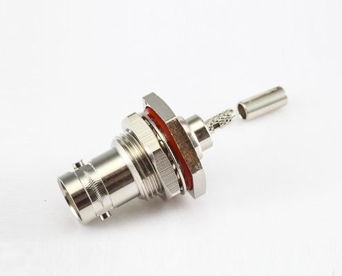 BNC母头直式带螺母压接RG174/RG316/RG178电缆