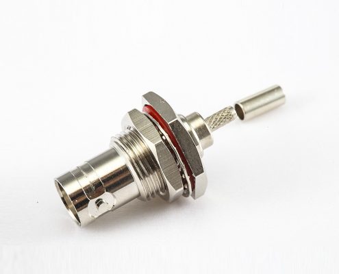 BNC母头直式带螺母压接RG174/RG316电缆